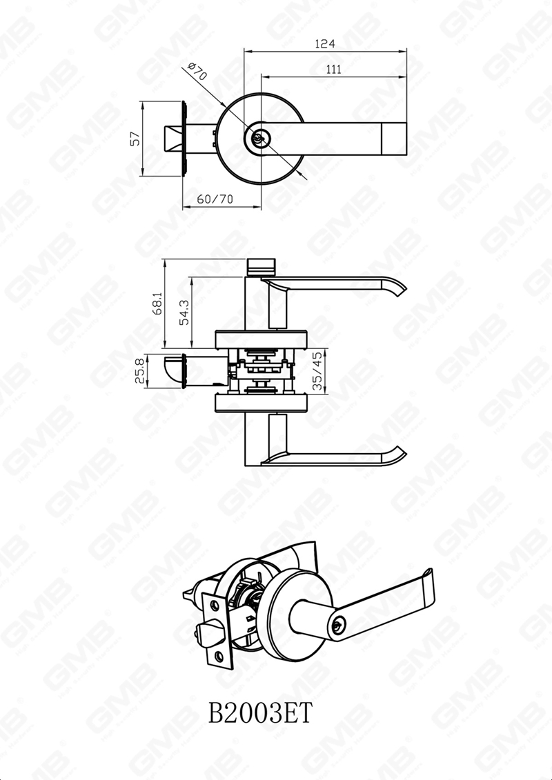 SERRURE TUBULAIRE ROBUSTE 1200 LH
