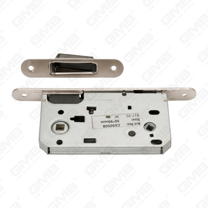 Mortaise de sécurité silencieuse, loquet de serrure de porte, serrure magnétique, trou de WC, corps de serrure (CX9050B)