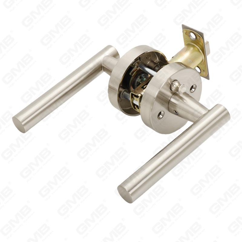 ANSI UL Standard en alliage de zinc/aluminium serrure de porte intérieure tubulaire commerciale cylindrique poignée de sécurité serrure à levier (9163)